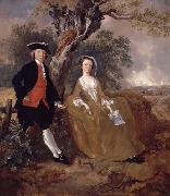 Thomas Gainsborough An Unknown Couple in a Landscape oil painting artist